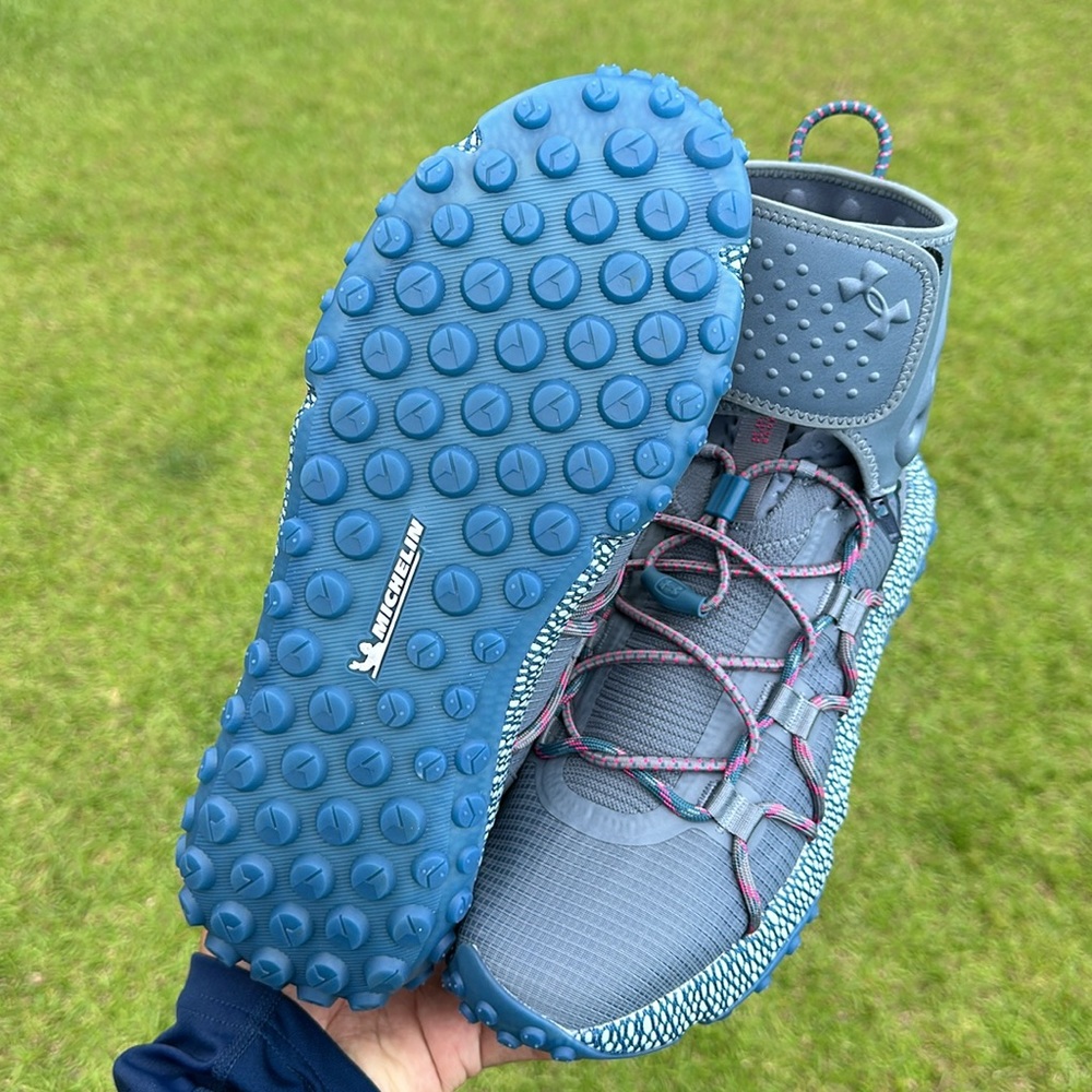 Under Armour Men’s  HOVR Summit Fat Tire Cuff Grey Blue Shoes 3022945-104 - Picture 6 of 7